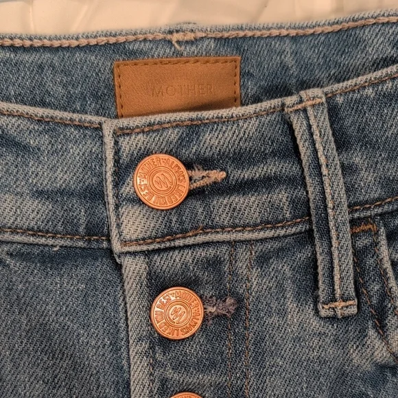 MOTHER Light Blue Flare Jeans - Picture 5 of 11